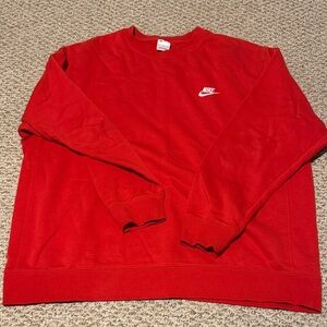 Nike Men's Bold Red Crewneck Sweater